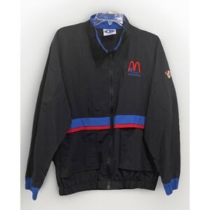Starbus Weather Screen Vintage‎ 1980's McDonald's LPGA Tour Black Windbreaker  S
